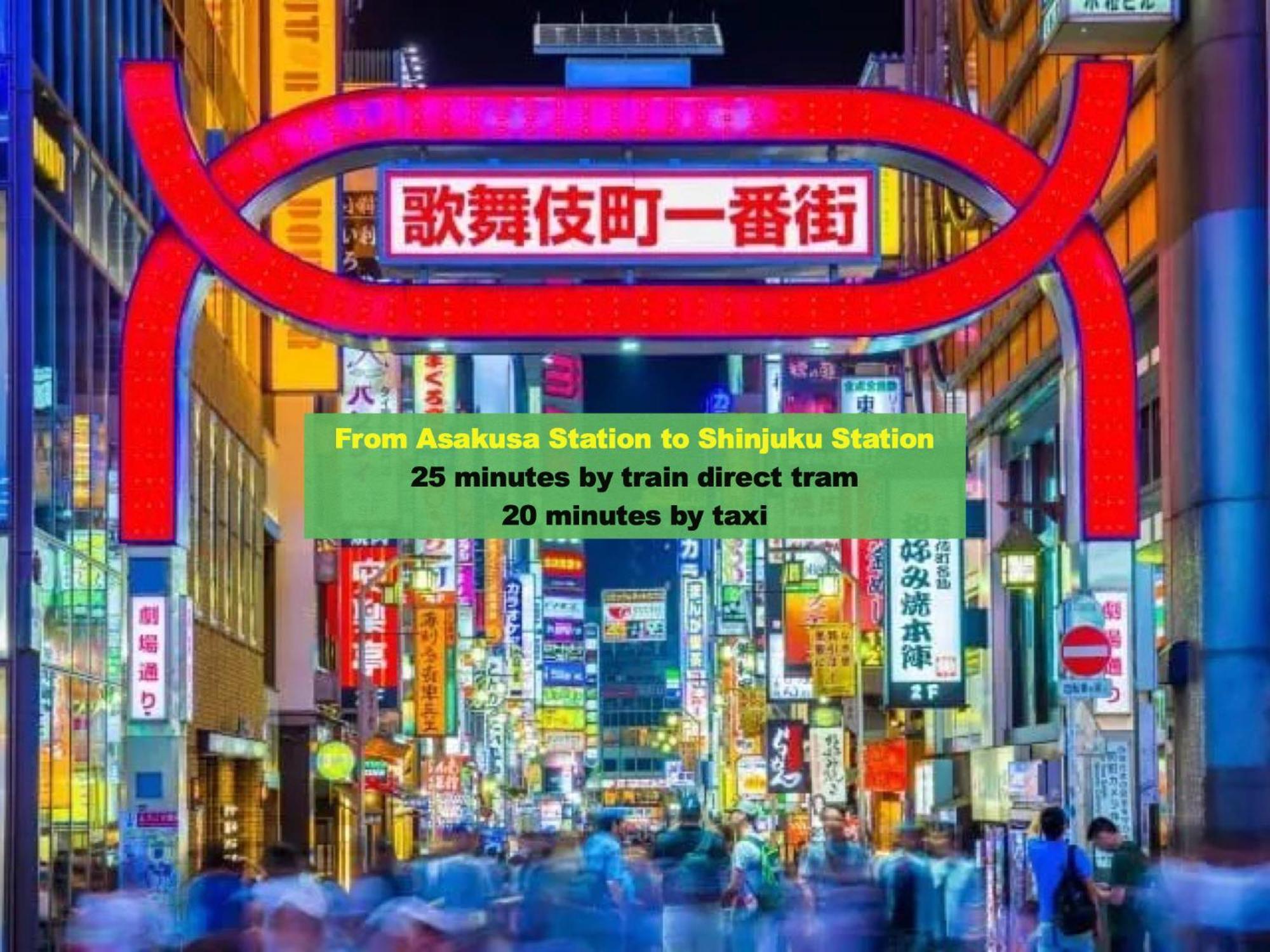 Ferienwohnung 浅草スカイツリービューテラス 浅草寺3分 浅草駅6分 2-10人 成田&羽田空港直通 Präfektur Tokio Exterior foto